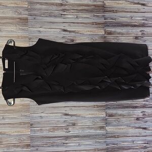 Calvin Klein Black Ruffle Mini Dress Size 10